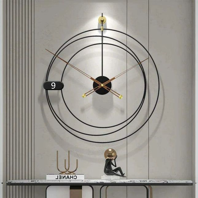 Nordic Minimalist Iron Wall Clock: Elegant Design with Silent Functionality