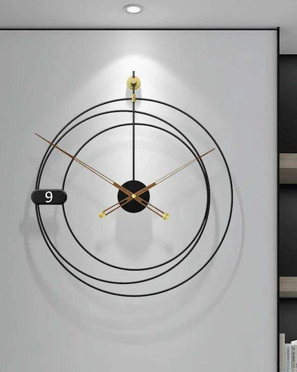 Nordic Minimalist Iron Wall Clock: Elegant Design with Silent Functionality