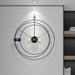 Silent Movement Nordic Wall Clock - Modern Iron Design