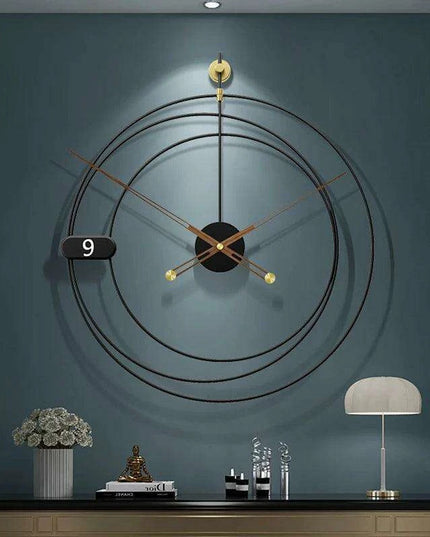 Nordic Minimalist Iron Wall Clock: Elegant Design with Silent Functionality