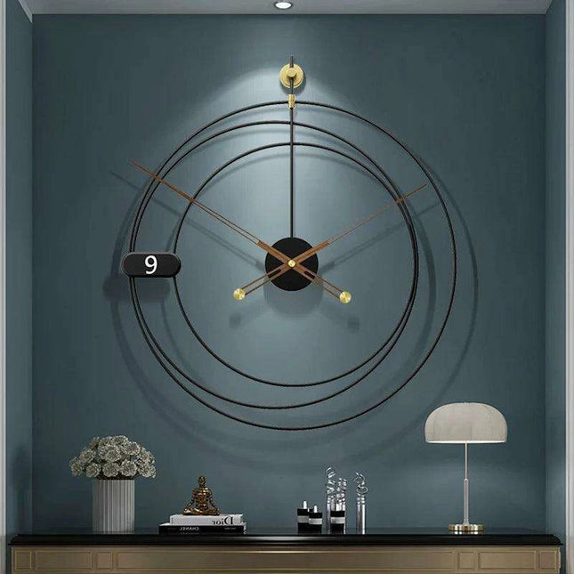 Nordic Minimalist Iron Wall Clock: Elegant Design with Silent Functionality
