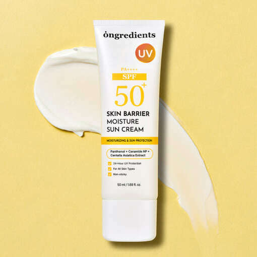 ongredients Skin Barrier Moisture Sun Cream SPF50+ PA++++ 50ml - Très Elite