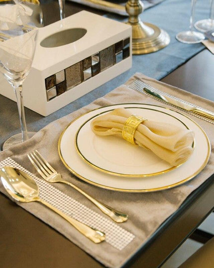 Luxurious Botanical Elegance Gold Fine Bone China Dining Set