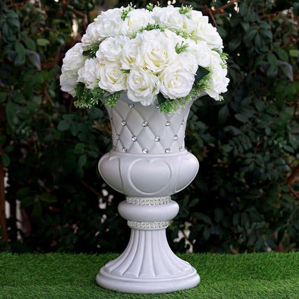 AliKopy 2-Pack 18" Crystal Beaded Pedestal Stand for Flowers & Plants