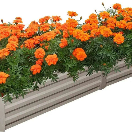 Modern Wave-Design Steel Raised Garden Bed for Outdoor Planting