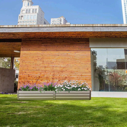 Modern Wave-Design Steel Raised Garden Bed for Outdoor Planting