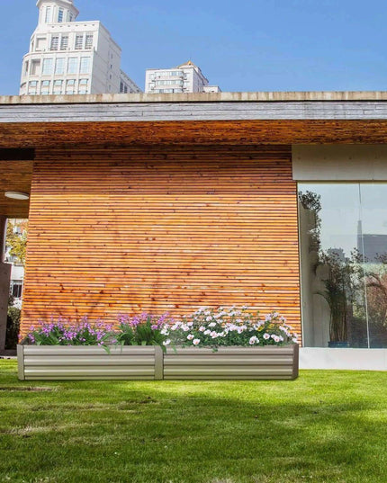 Modern Wave-Design Steel Raised Garden Bed for Outdoor Planting