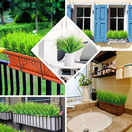 AliKopy 20" Green Artificial Grass Sprays - Indoor/Outdoor Decor, Set
