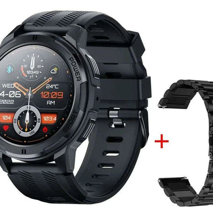 Men's Military-Grade Tactical Smartwatch - 1.43" AMOLED Touchscreen, Waterproof Design, Bluetooth Calling, 100+ Fitness Modes, Extended Battery Life
