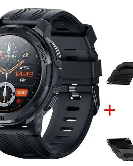 Men's Military-Grade Tactical Smartwatch - 1.43" AMOLED Touchscreen, Waterproof Design, Bluetooth Calling, 100+ Fitness Modes, Extended Battery Life
