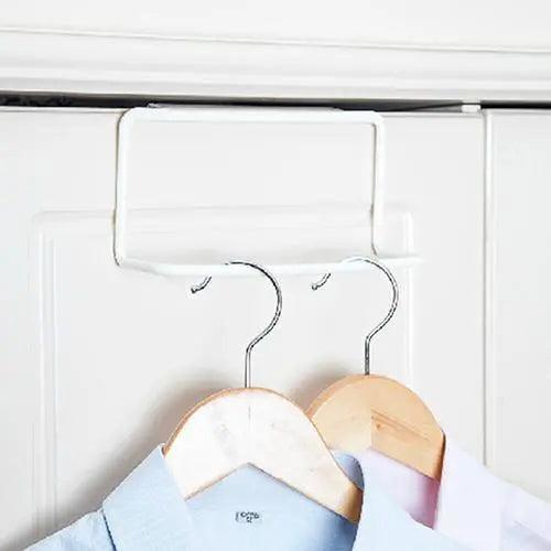 Over-the-Door Towel Holder with Space-Saving Hooks for Kitchen and Bathroom Organization