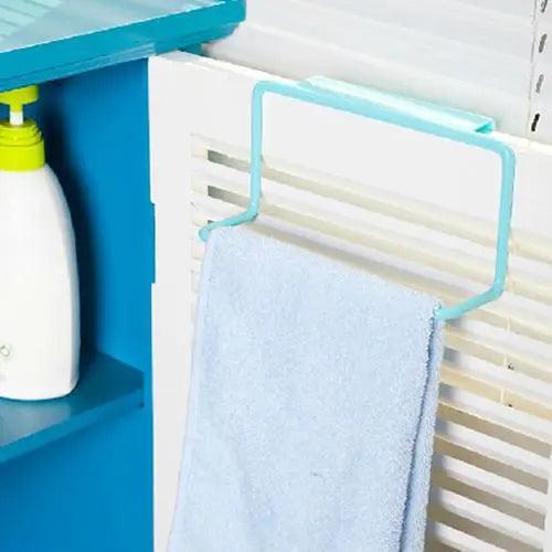 Over-the-Door Towel Rack with Convenient Hooks for Organized Kitchen and Bathroom Storage
