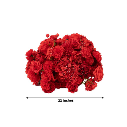 AliKopy 22-Inch Red Silk Flower Centerpiece - Pre-Arranged, Wedding De