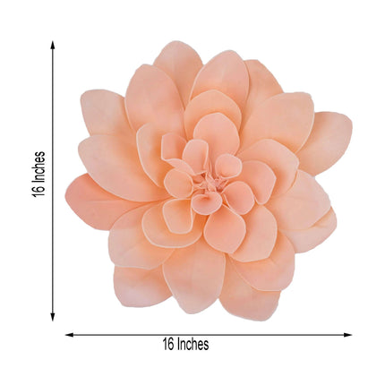 AliKopy 4 Pack 16" Blush Soft Foam Craft Daisy Flower Heads - Realisti