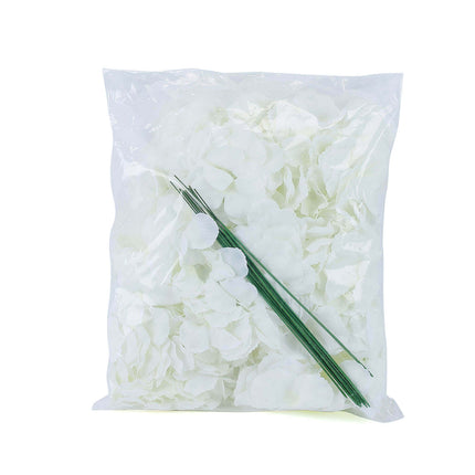 AliKopy 10 Cream Satin Hydrangeas - Realistic, DIY Floral Arrangements