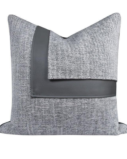 Elegant Moroccan Leather Cushion Cover Set - Artisan Crafted for Luxurious Decor