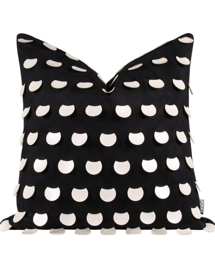 Elegant Moroccan Leather Cushion Cover Set - Artisan Crafted for Luxurious Decor