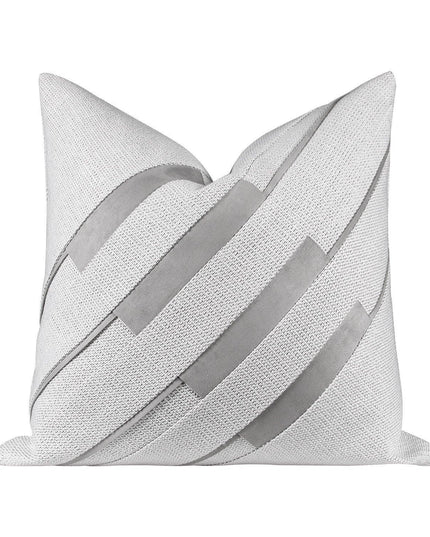 Elegant Moroccan Leather Cushion Cover Set - Artisan Crafted for Luxurious Decor