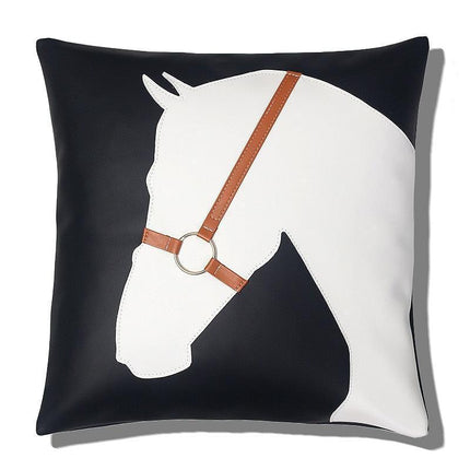 Elegant Moroccan Leather Cushion Cover Set - Artisan Crafted for Luxurious Decor