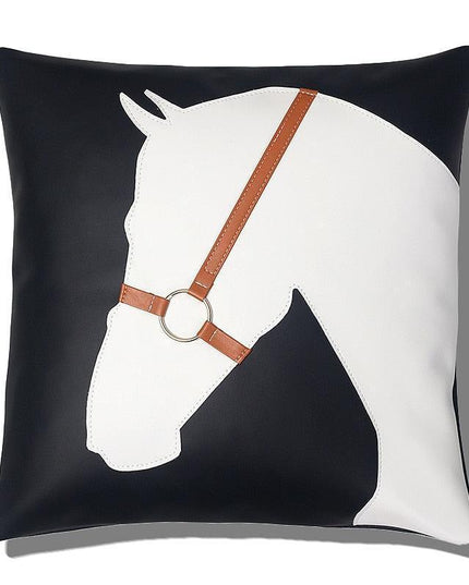 Elegant Moroccan Leather Cushion Cover Set - Artisan Crafted for Luxurious Decor