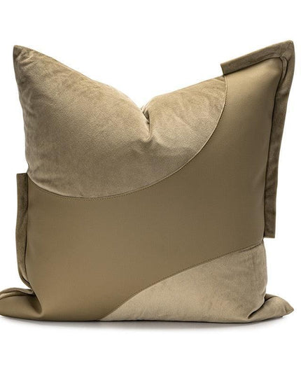 Elegant Moroccan Leather Cushion Cover Set - Artisan Crafted for Luxurious Decor