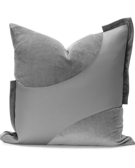 Elegant Moroccan Leather Cushion Cover Set - Artisan Crafted for Luxurious Decor