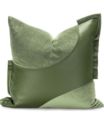 Elegant Moroccan Leather Cushion Cover Set - Artisan Crafted for Luxurious Decor