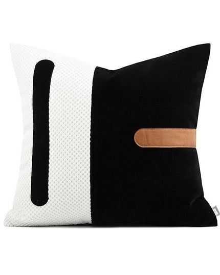Elegant Moroccan Leather Cushion Cover Set - Artisan Crafted for Luxurious Decor