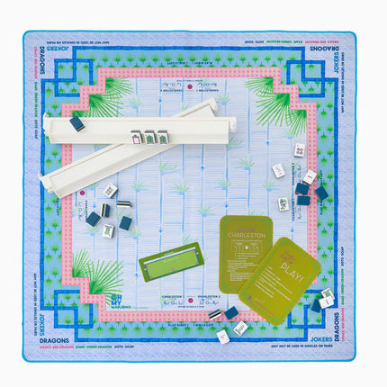 OMM Palm Paradise Mahjong Mat - Durable, Non-Slip Surface, Easy to Cle