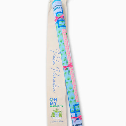OMM Palm Paradise Mahjong Mat - Durable, Non-Slip Surface, Easy to Cle
