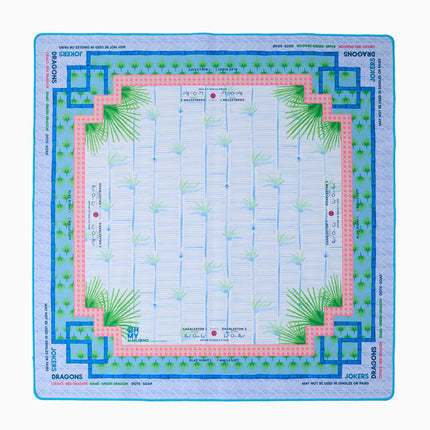 OMM Palm Paradise Mahjong Mat - Durable, Non-Slip Surface, Easy to Cle