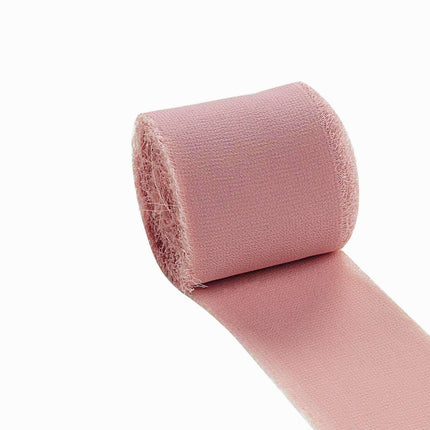 AliKopy 2 Pack Dusty Rose Silk-Like Chiffon Ribbon Roll - 6yd Each, Id