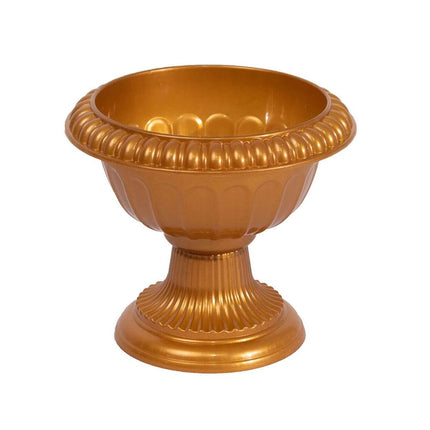 AliKopy 4-Pack Roman Style Gold Flower Pot Vases - 6" Classic Urn Plan