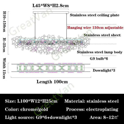 Luxurious Stainless Steel Pendant Light for Elegant Dining Settings