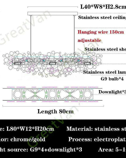 Luxurious Stainless Steel Pendant Light for Elegant Dining Settings