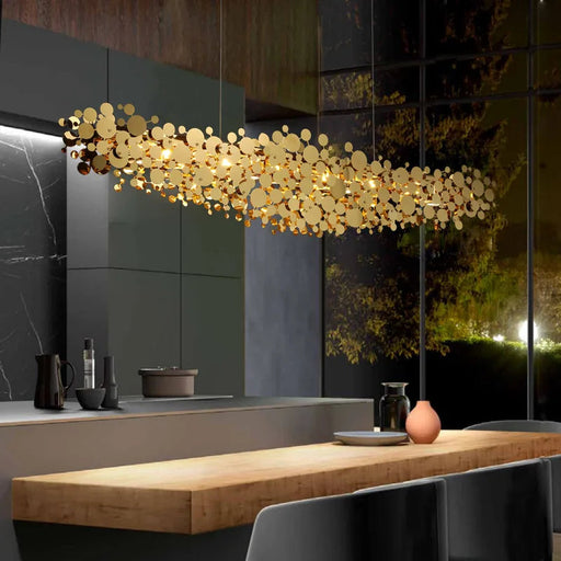 Elegant Stainless Steel Chandelier for Luxurious Dining Settings