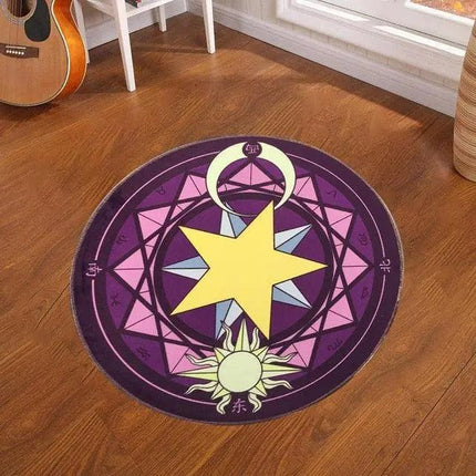 Mystical Pentacle Magic Circle Floor Mat