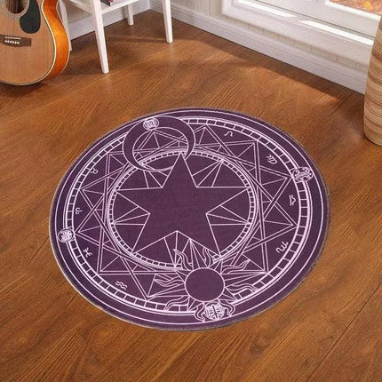 Mystical Pentacle Magic Circle Floor Mat