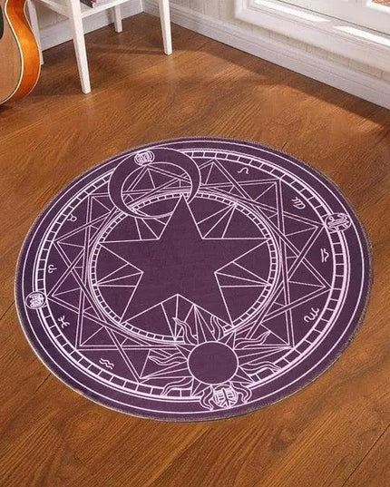 Mystical Pentacle Magic Circle Floor Mat