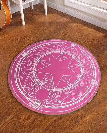 Mystical Pentacle Magic Circle Floor Mat
