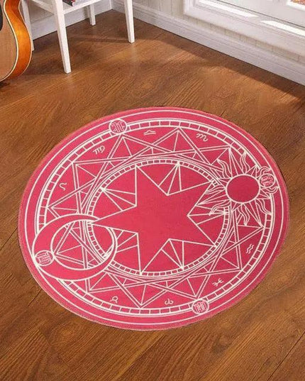 Mystical Pentacle Magic Circle Floor Mat