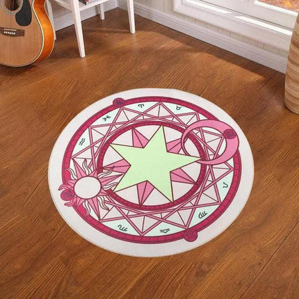 Mystical Pentacle Magic Circle Floor Mat