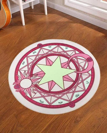 Mystical Pentacle Magic Circle Floor Mat