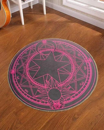 Mystical Pentacle Magic Circle Floor Mat