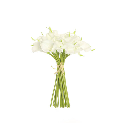 AliKopy 20 Stems 14" White Artificial Calla Lily Flowers - Realistic &