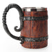 Personality Simulation Crude Wood Drinking Mug Double Wall Insulated Drinking Cup Resin Stainless Steel Liner Beer Cups