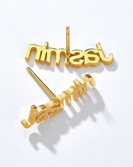 Custom Engraved Gold Stainless Steel Earrings - A Touch of Elegance and Individuality