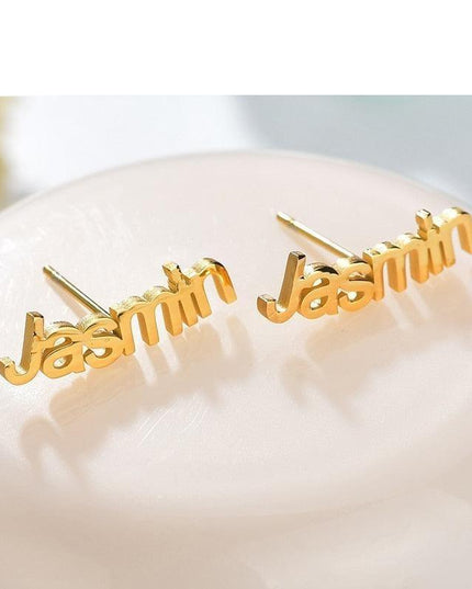 Custom Engraved Gold Stainless Steel Earrings - A Touch of Elegance and Individuality