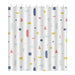 Eco-Friendly Geometric Print Shower Curtain Set with Waterproof Hooks