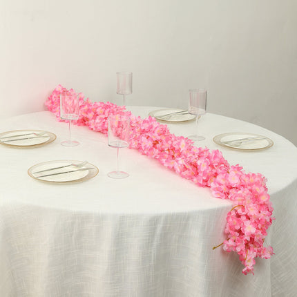 AliKopy 5 Pack Pink Silk Cherry Blossom Garland - 6ft Hanging Vines